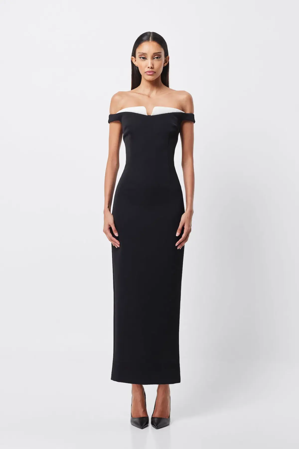 Mossman Imperial Midi Dress Black & White Size 8 - Image 1
