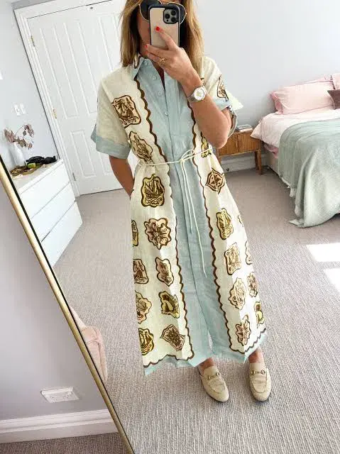 Alemais Relic Shirt Dress Print Size 12 - Image 5