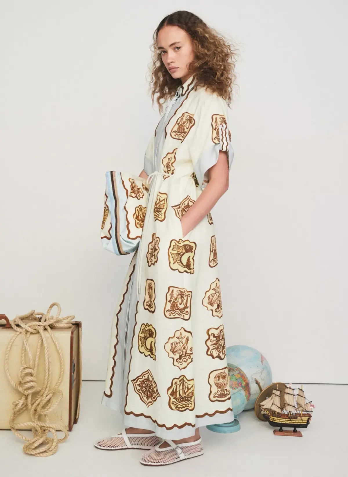 Alemais Relic Shirt Dress Print Size 12 - Image 2