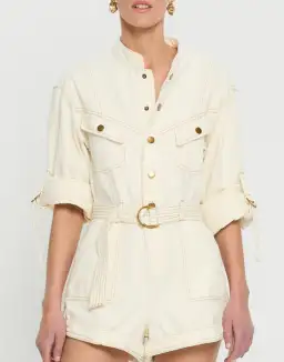 Kivari Elena Playsuit Cream Size 10 for rent on The Volte - image 2
