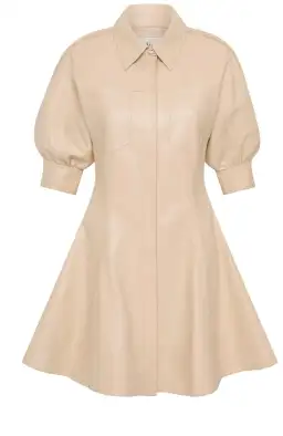 AJE Flourisher Braided Mini Dress Beige Size 8 for rent on The Volte - image 5