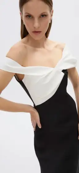 Rachel Gilbert Delilah Gown Black/White Size 8 for rent on The Volte - image 1