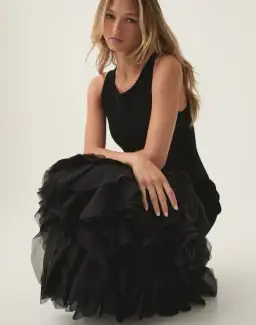 Aje Elations Knit Maxi Dress Black Size L/Au 12 for rent on The Volte - image 2