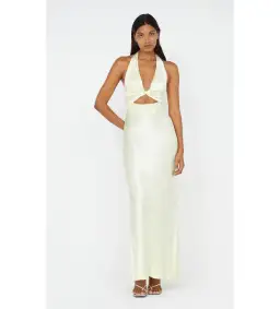Bec + Bridge Sabia Twist Maxi Dress Ice Yellow Size 14 for rent on The Volte - image 1