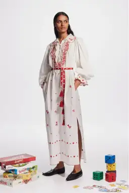 Alemais Hearts Embroidered Dress White Size 8 for rent on The Volte - image 1