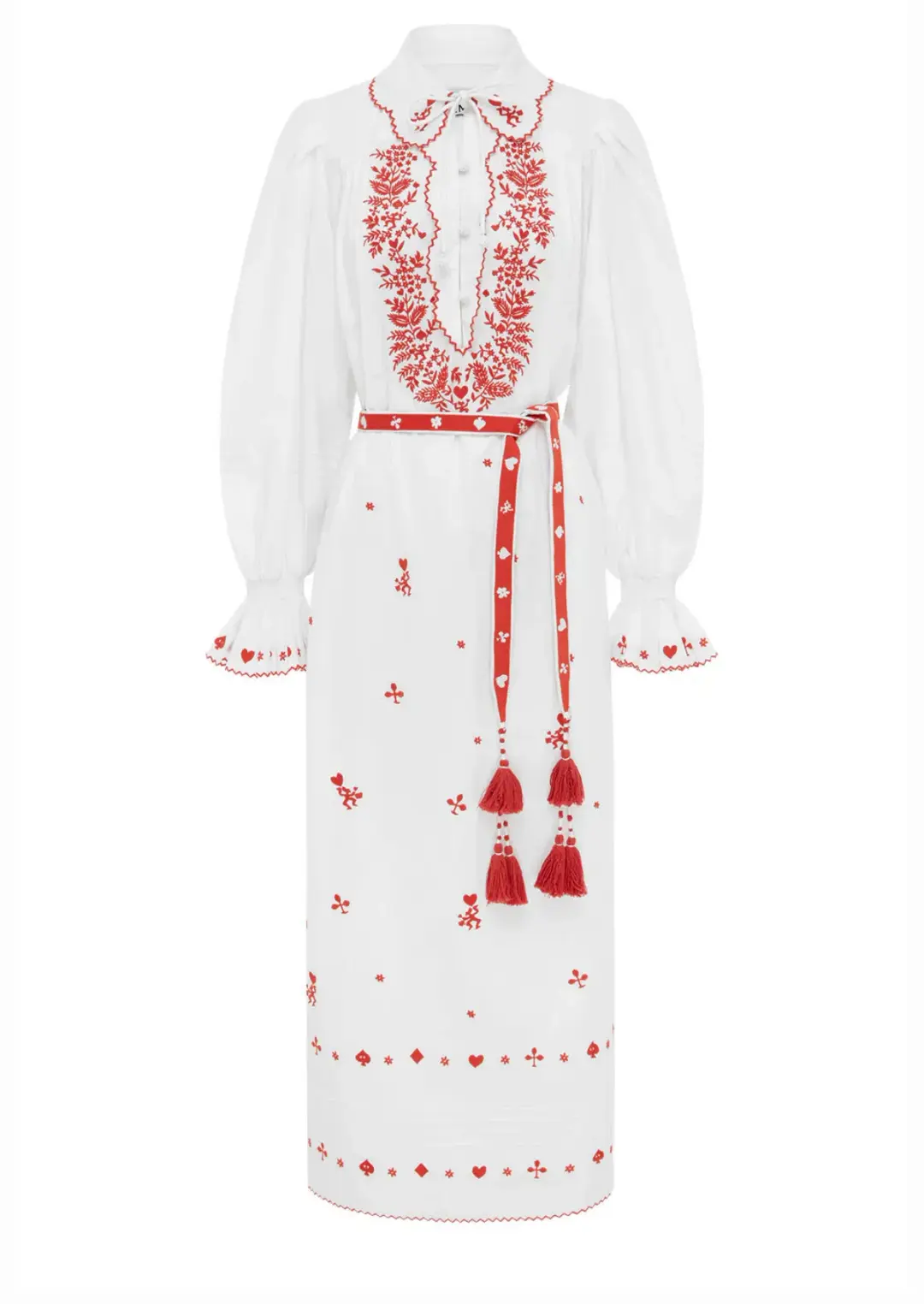 Alemais Hearts Embroidered Dress White Size 8 for rent on The Volte - main image