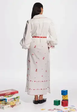 Alemais Hearts Embroidered Dress White Size 8 for rent on The Volte - image 2