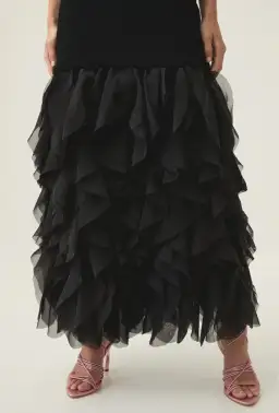 Aje Elations Knit Maxi Dress Black Size 14 for rent on The Volte - image 3