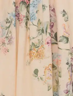 Zimmermann Halliday Scallop Midi Dress In Cream Watercolour Floral Size 3 / AU 14 for rent on The Volte - image 4