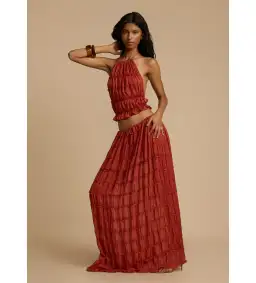 Arcina Ori Juliette Halter and Skirt Set in Red Size AU 6 for rent on The Volte - image 1