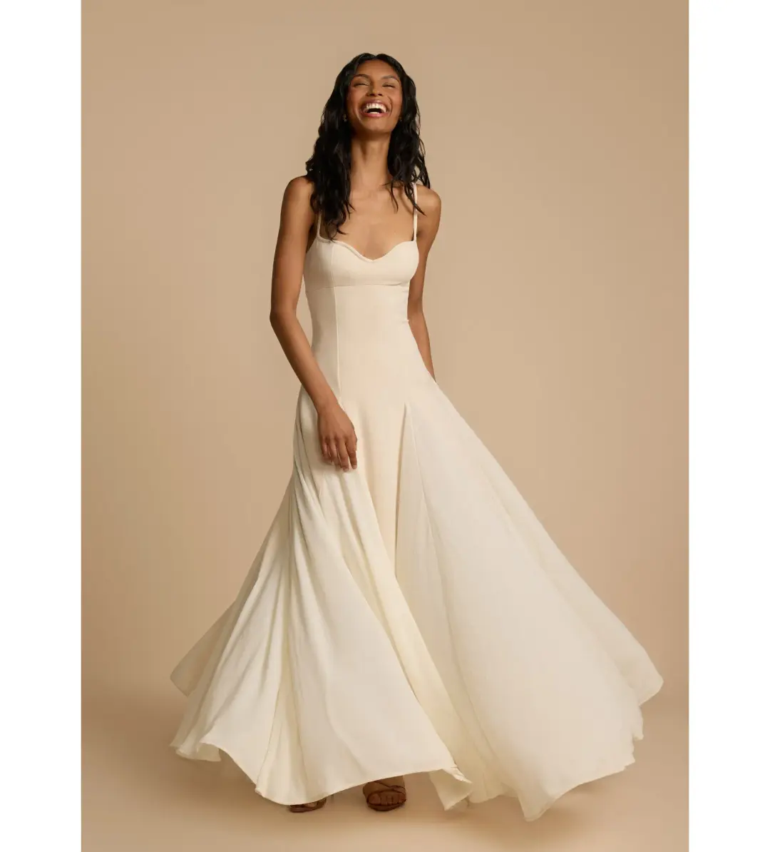 Arcina Ori Paloma Dress in Stone Size AU 8 for rent on The Volte - main image