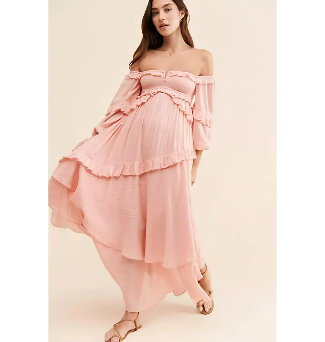 Spell & The Gypsy Clementine Mermaid Maxi Dress Pink Size AU 10 for rent on The Volte - main image