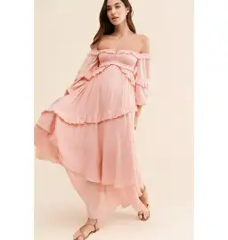Spell & The Gypsy Clementine Mermaid Maxi Dress Pink Size AU 10 for rent on The Volte - image 1