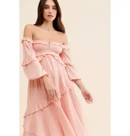 Spell & The Gypsy Clementine Mermaid Maxi Dress Pink Size AU 10 for rent on The Volte - image 4