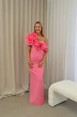 Rebecca Vallance Rosita Gown Shrimp Pink Size AU 8 for rent on The Volte - image 3