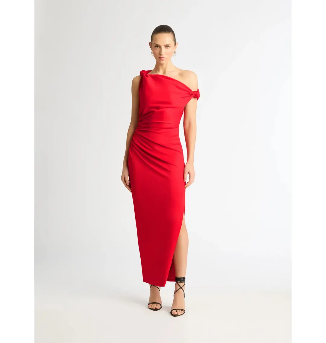Sheike Ludlow Midi Dress Red Size AU 8 for rent on The Volte - main image