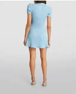 Self Portrait Sequin Knit Mini Dress Blue Size M / AU 10 for rent on The Volte - image 3