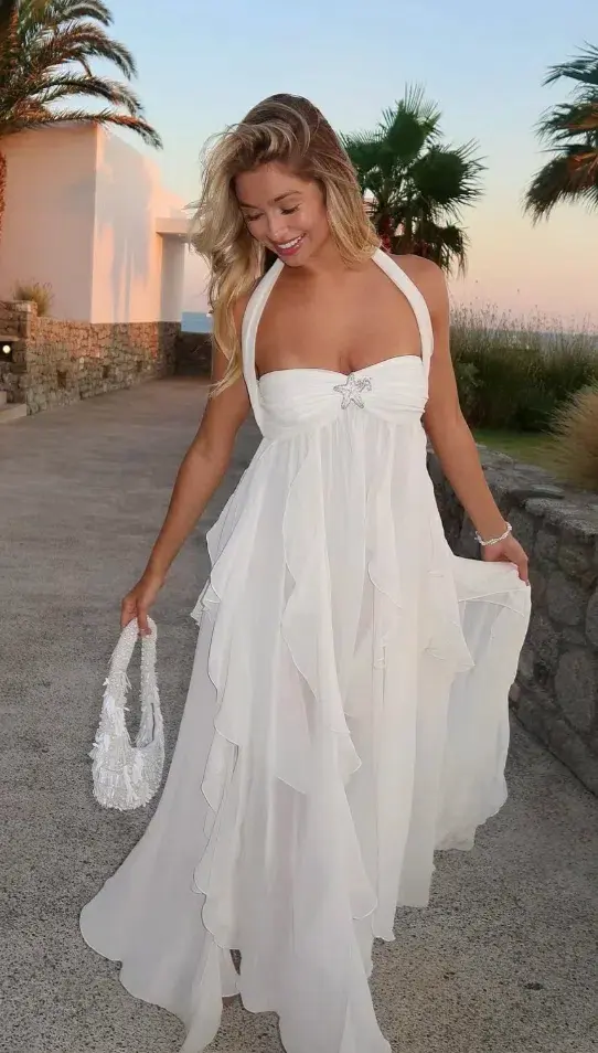 Nana Jacqueline Mariah Dress in White Size M / AU 10 for rent on The Volte - main image