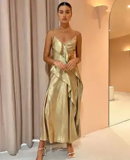 Acler Queensbridge Dress In Golden Size AU 12