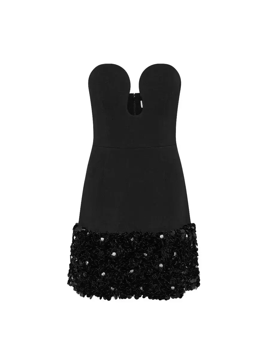 Rebecca Vallance Elaine Mini Dress Black Size 12 for rent on The Volte - main image