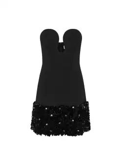 Rebecca Vallance Elaine Mini Dress Black Size 12 for rent on The Volte - image 5