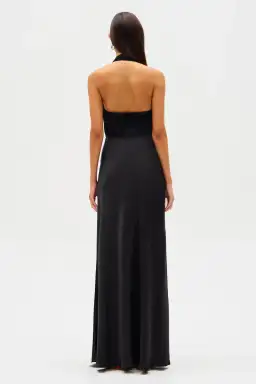 Misha Celine Satin Maxi Dress Black Size 10 for rent on The Volte - image 2