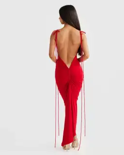 Melani the Label Azari Midi Dress Red Size XS / AU 6 for rent on The Volte - image 2