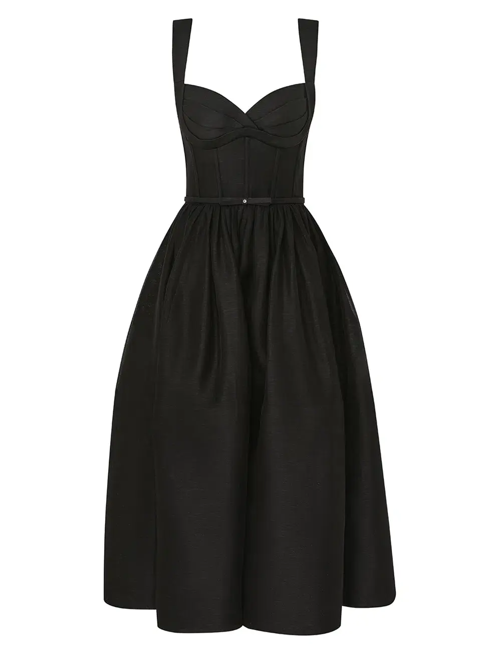 Zimmermann Crush Picnic Midi Dress in Black Size 2 / AU 12 for rent on The Volte - main image