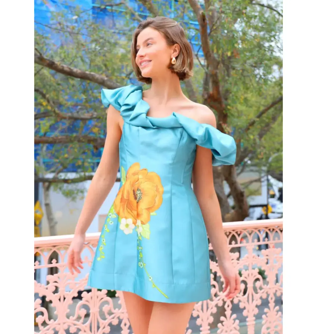 Alemais Regent Jade Mini Dress in Jade Size AU 10 for rent on The Volte - main image