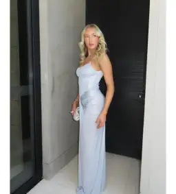 Natalie Rolt Allora Gown Silver Size 1 / AU 8 for rent on The Volte - image 2