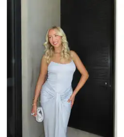 Natalie Rolt Allora Gown Silver Size 1 / AU 8 for rent on The Volte - image 3