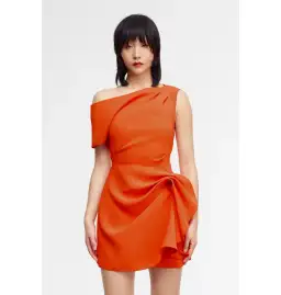Acler Eddington Mini Dress Orange Size AU 10