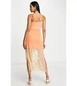 Never Fully Dressed Orange Midi Dress Orange Size AU 14 for rent on The Volte - image 2