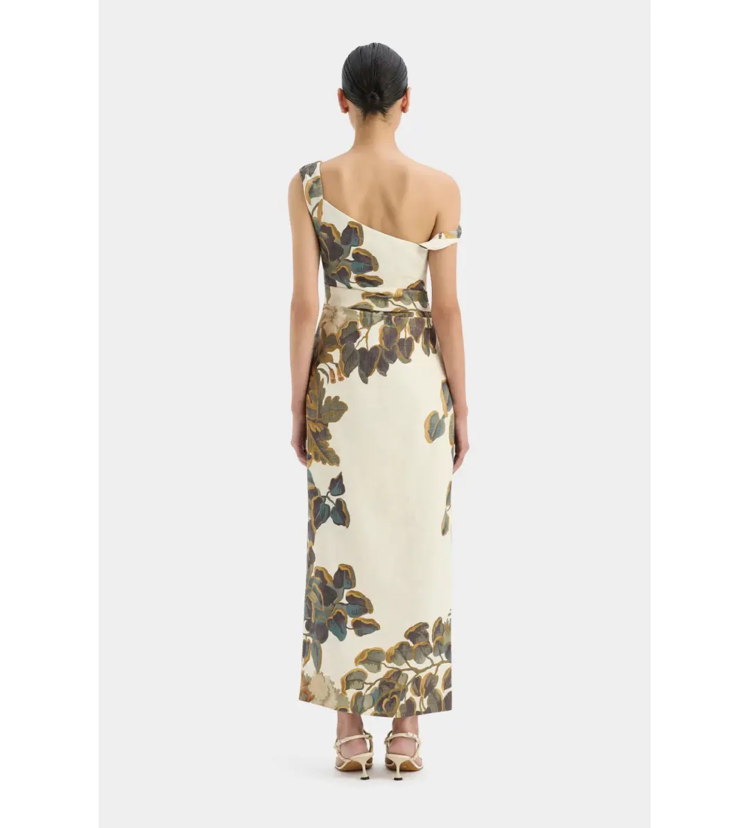 Sir the Label Evalita Twist Midi Dress in Pine Valley Size AU 10 for rent on The Volte - main image