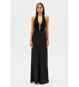 Misha Collection Celine Maxi Dress Black Size AU 10