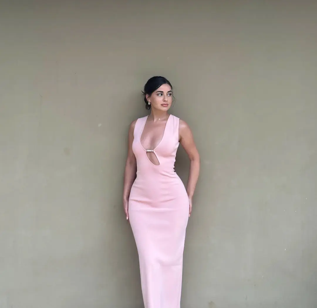 Sir the Label Kinetic Beaded Maxi Dress Pink Size 0 / AU 6 for rent on The Volte - main image