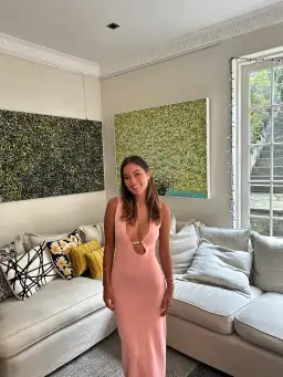 Sir the Label Kinetic Beaded Maxi Dress Pink Size 0 / AU 6 for rent on The Volte - image 1