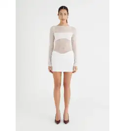 Benni The Yana Lace Mini Dress White Size AU 10 for rent on The Volte - image 1