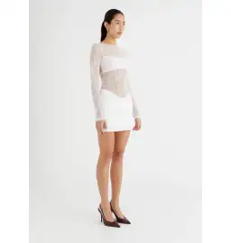 Benni The Yana Lace Mini Dress White Size AU 10 for rent on The Volte - image 3