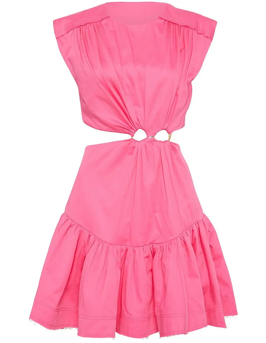 Aje Solstice Cut Out Ring Flip Mini Dress Pink Size 16 for rent on The Volte - main image