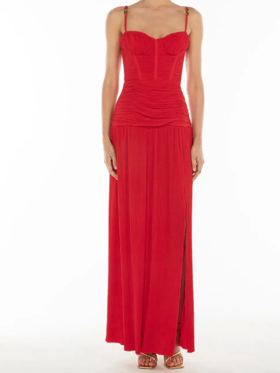 Manning Cartell Double Time Pleat Dress Red Size XXS / AU 4 for rent on The Volte - main image