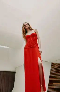 Manning Cartell Double Time Pleat Dress Red Size XXS / AU 4 for rent on The Volte - image 5