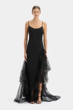 Sir the Label Sage Flounce Gown Black Size 1 / AU 8 for rent on The Volte - image 2
