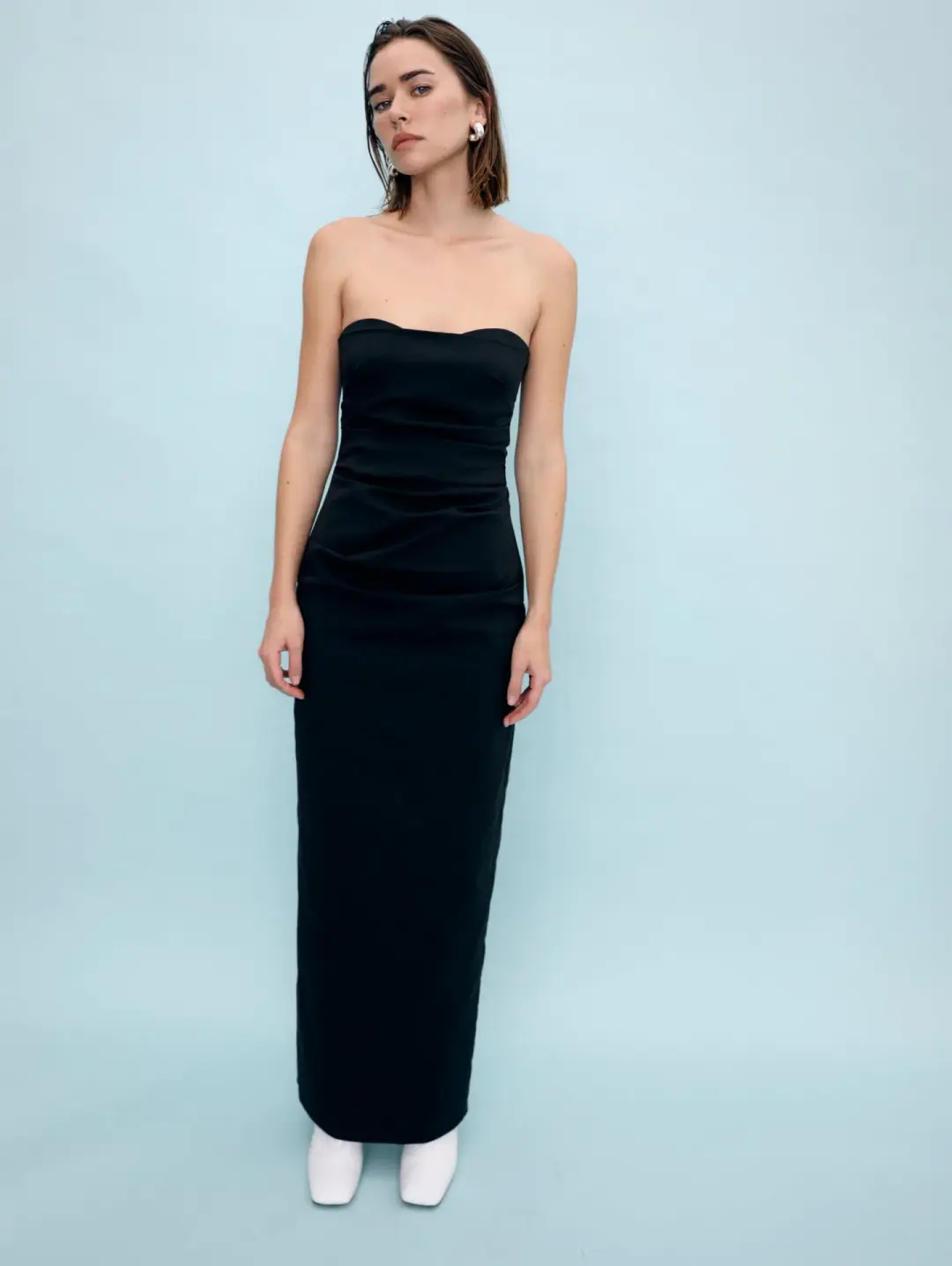 Sir The Label Alba Strapless Maxi Dress Gown in Black Size 0 / AU 6 / XS for rent on The Volte - main image