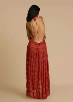 Arcina Ori Juliette Halter Top & Maxi Skirt Set Red Size S / AU 6-8 for rent on The Volte - image 7