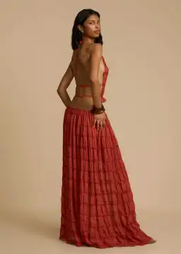 Arcina Ori Juliette Halter Top & Maxi Skirt Set Red Size S / AU 6-8 for rent on The Volte - image 15