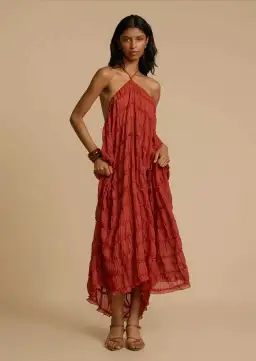 Arcina Ori Juliette Halter Top & Maxi Skirt Set Red Size S / AU 6-8 for rent on The Volte - image 8