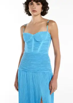 Manning Cartell Double Time Pleat Dress Blue for rent on The Volte - image 2