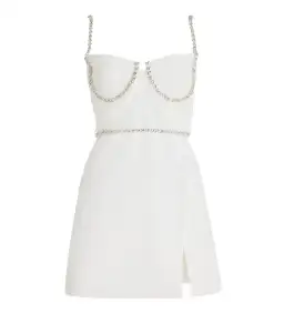 Self Portrait Cord Lace Mini Dress White Size UK 8 / AU 8 for rent on The Volte - image 4