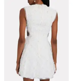 Aje Mirage Organza Cut Out Mini Dress in Ivory Size AU 8 for rent on The Volte - image 3